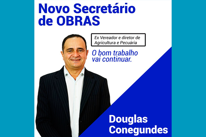 Novo secretário de obras - Pref. Mun. Rochedo