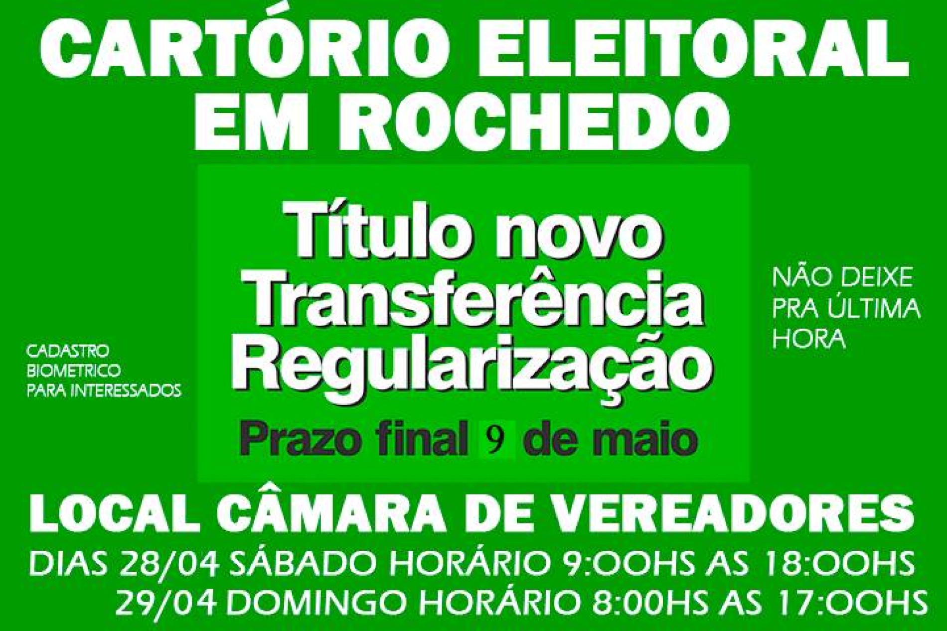 Atendimento Itinerante em Rochedo