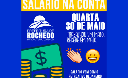 SALÁRIO NA CONTA MAIO 2018