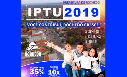 IPTU 2019 já está disponível no Setor Tributário da Prefeitura de Rochedo 