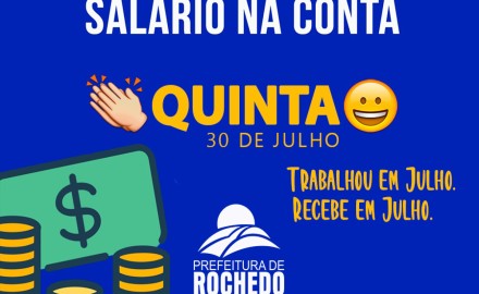 SALÁRIO NA CONTA "JULHO 2020”