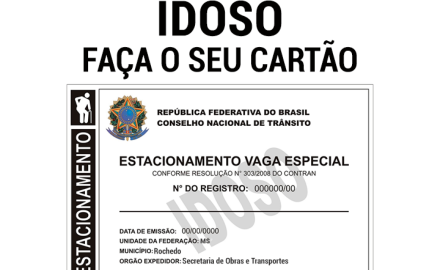 CREDENCIAL DE ESTACIONAMENTO PARA IDOSO OU PESSOAS COM DEFICIÊNCIA.