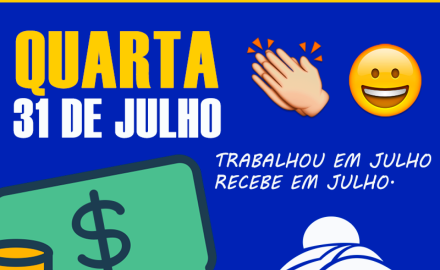 SALÁRIO NA CONTA "JULHO 2019"