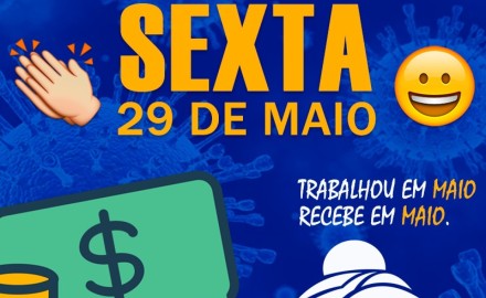 SALÁRIO NA CONTA MÊS DE MAIO