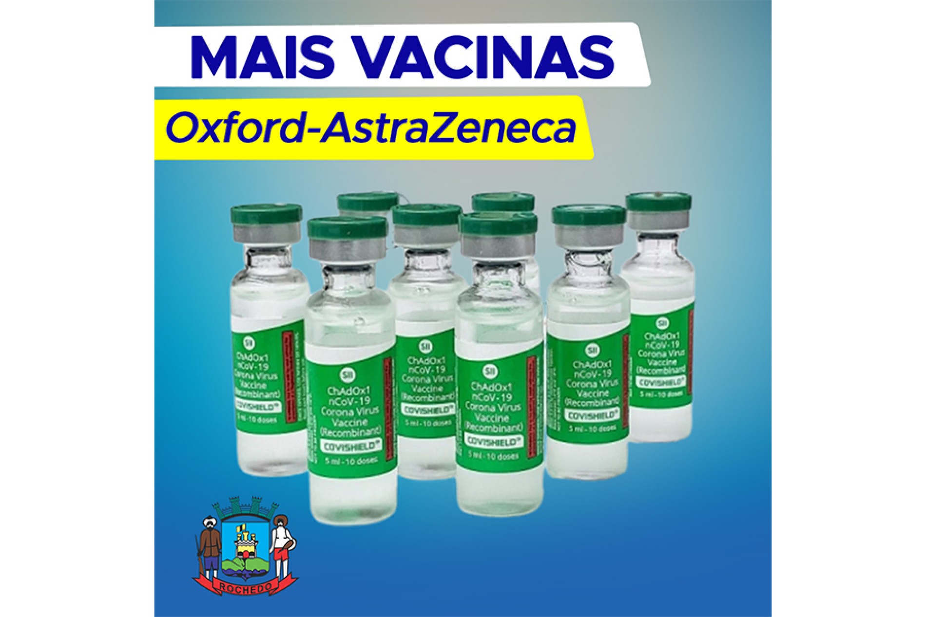 Saúde de Rochedo recebe mais 20 doses de vacina contra o Coronavírus